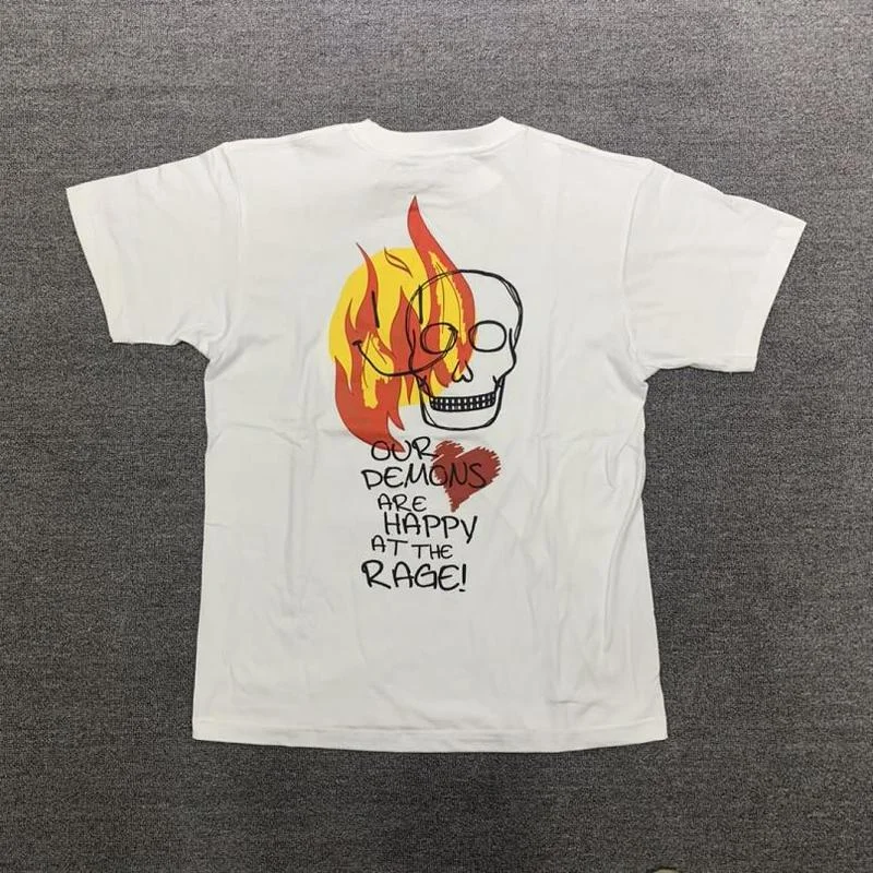 

Футболка Мужская/женская с принтом черепа и пламени, 100% хлопок