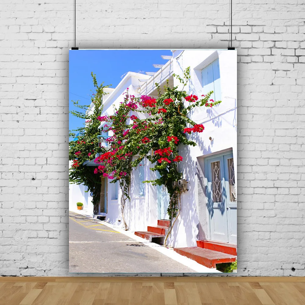 

European Style Retro Street Seaside Scenery Wedding Photos Newborn and Pet Photography Background Props JDH-15