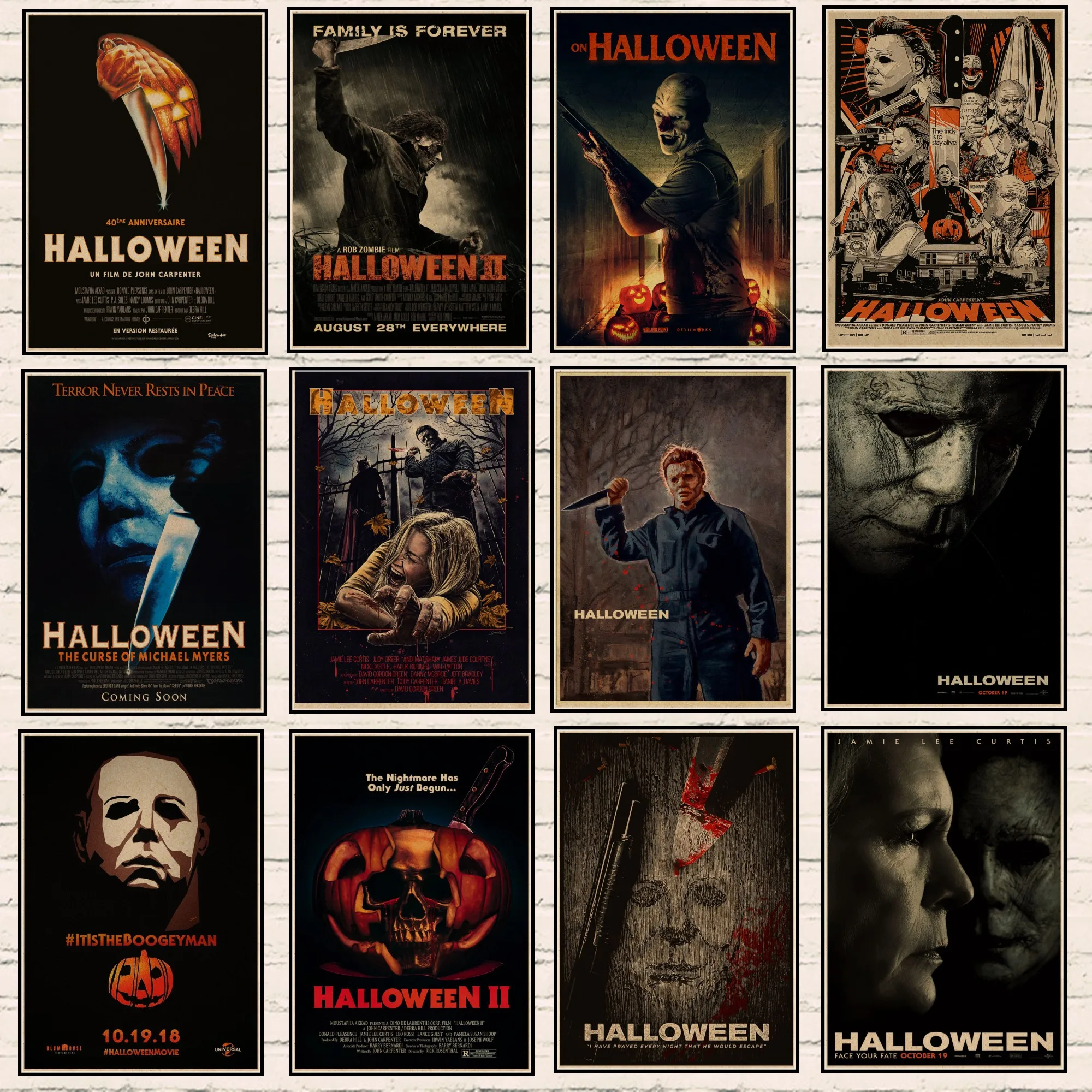 

Подарок, Хэллоуин, Майкл Майерс, классический Ужасный фильм, печать, художественный плакат на холсте для гостиной, Декор, домашняя Настенная картина