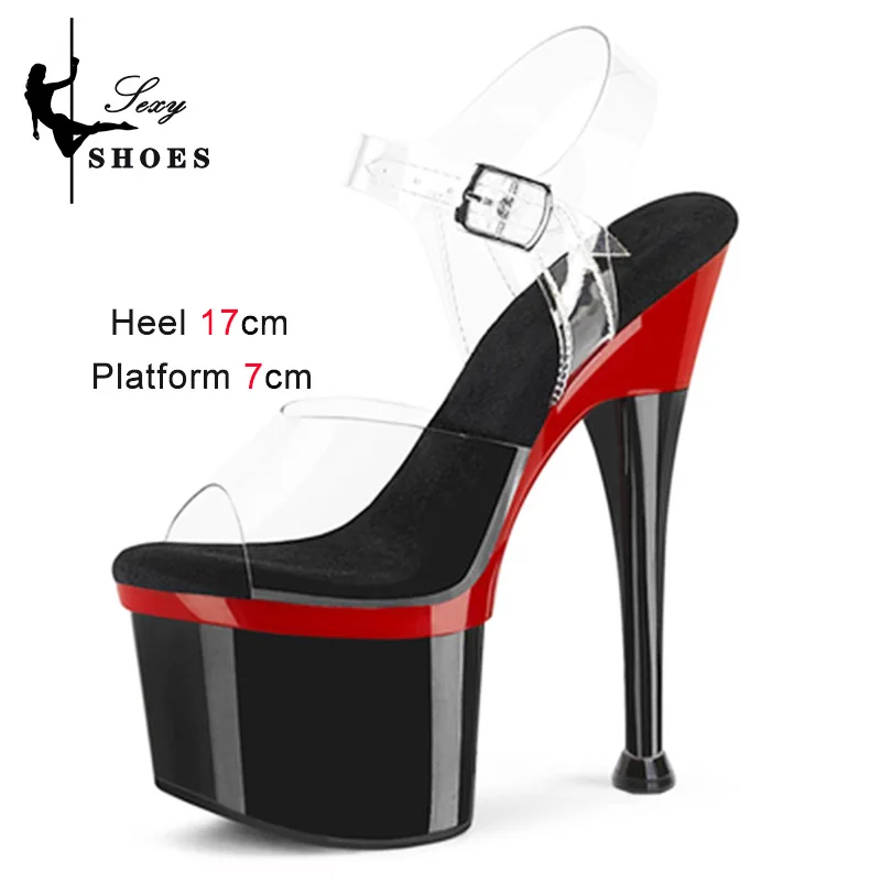 

Туфли-лодочки женские прозрачные, пикантные, искусственная кожа, высокий тонкий каблук 17 см, экзотические танцевальные туфли-лодочки