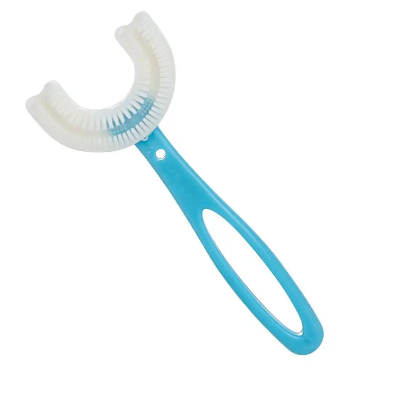 

Rounded Kids Toothbrush Safe Soft Children U Shape Toothbrush 360Oral Teeth Cleaning Cute Toddler Toothbrush For Toddlers And