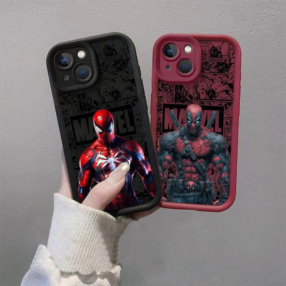 Чехол Marvel Comci Deadpool Spider-Man Groot для Xiaomi 11 14 14T POCO F3 F4 F5 X3 X4 X5 M6 Redmi 10 10C 12 12C 13 13C 14C Case