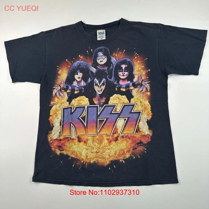 Винтажная рубашка Kiss 2004 средней длины рок The Nation