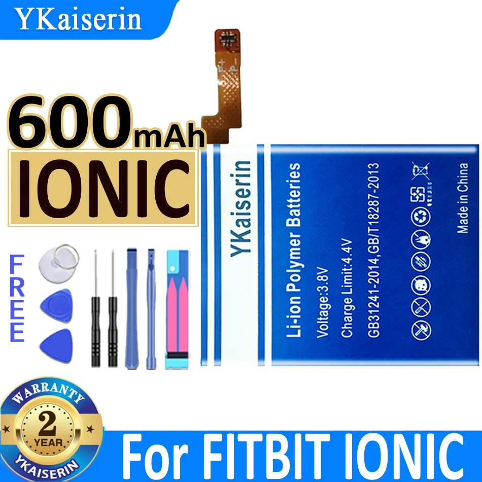 

600mAh YKaiserinv Battery for FITBIT IONIC Battery Batterij Bateria