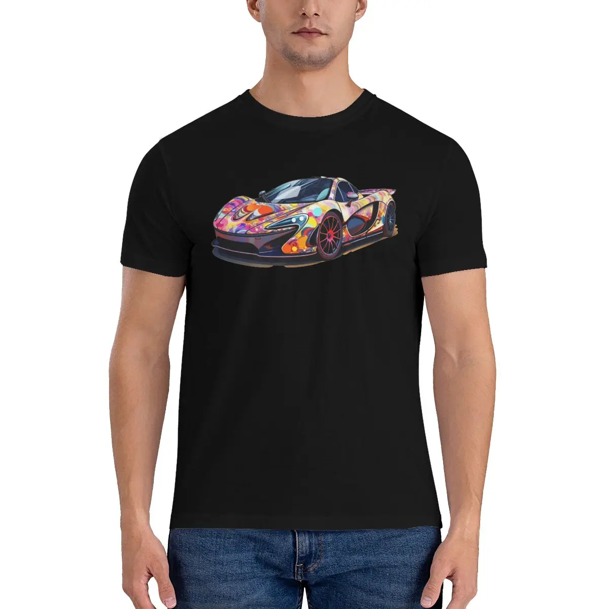 

Powerful Sports Car T-Shirts Simplified Form Graffiti Harajuku Cotton T Shirts Design Aesthetic Tees Original Plus Size Clothes