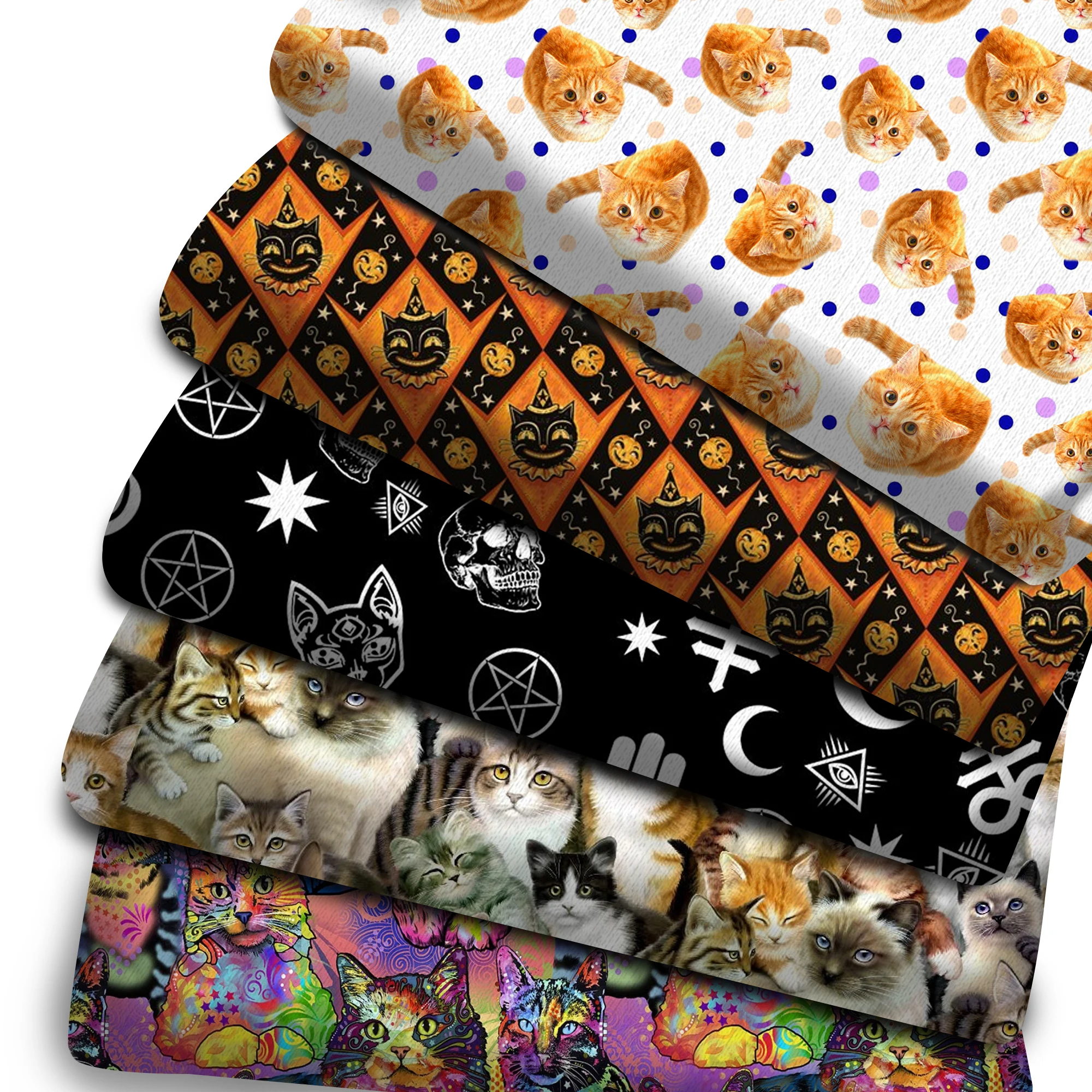 

Лоскутная Ткань 50*145 см из полиэстера и хлопка с принтом кошки для шитья, ткань для рукоделия, материал для рукоделия, c21553