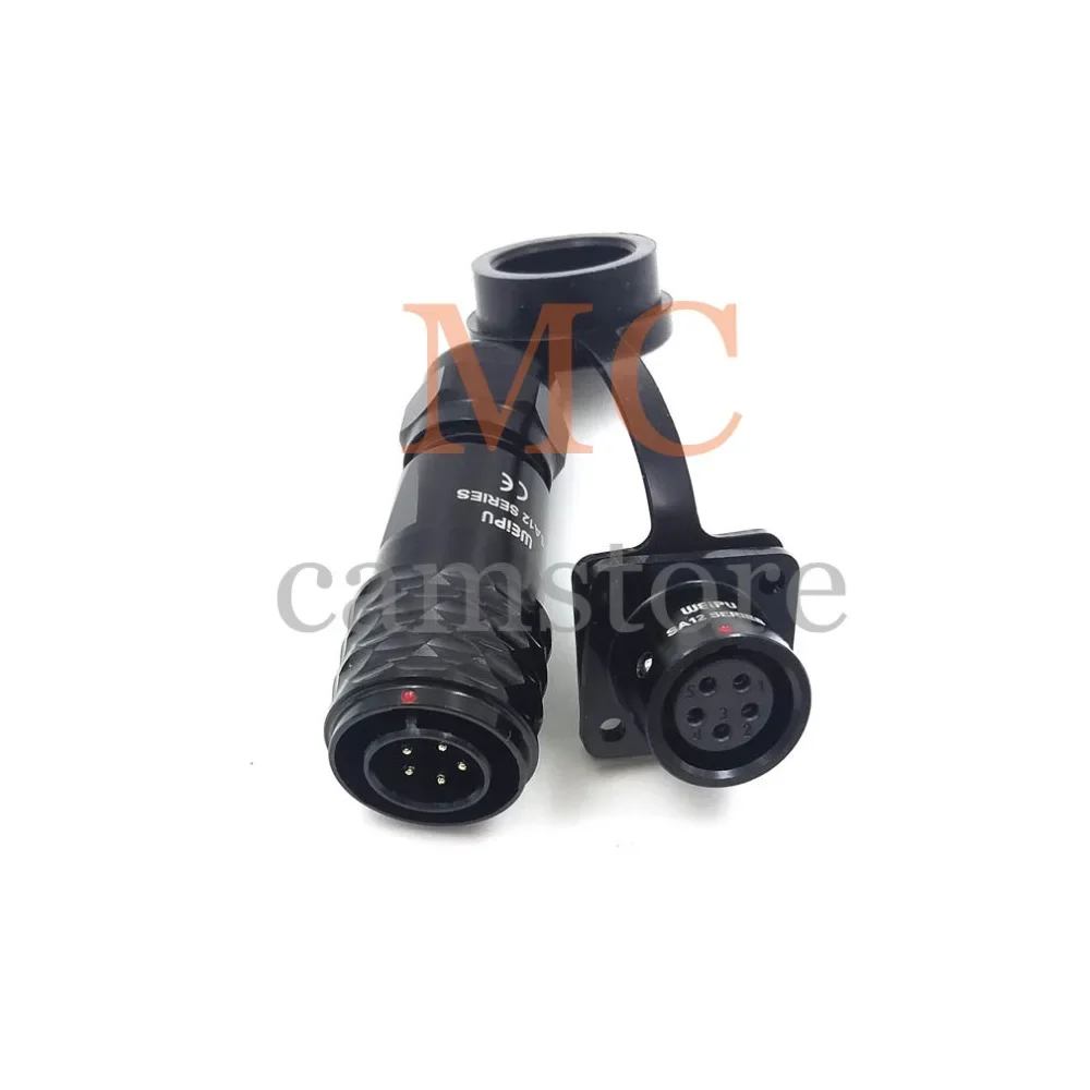 Металлический 5-контактный водонепроницаемый разъем WEIPU SA12 IP67 5-жильный для пайки