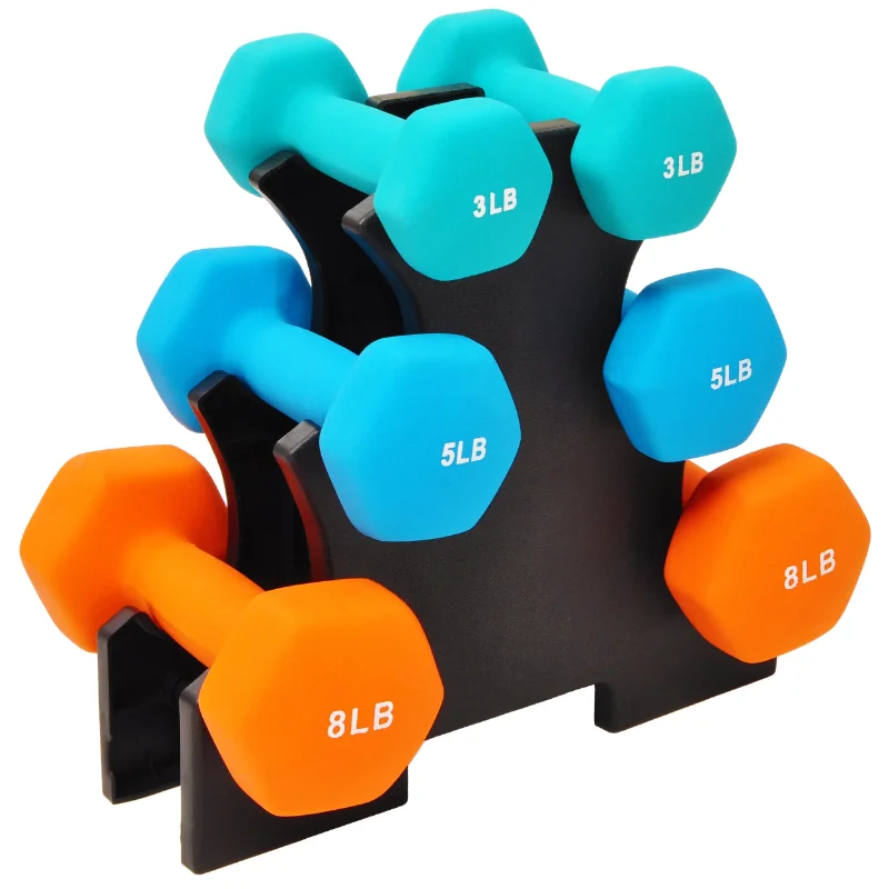 

BalanceFrom Dumbbell Set with Stand (3lbs, 5lbs, 8lbs set)