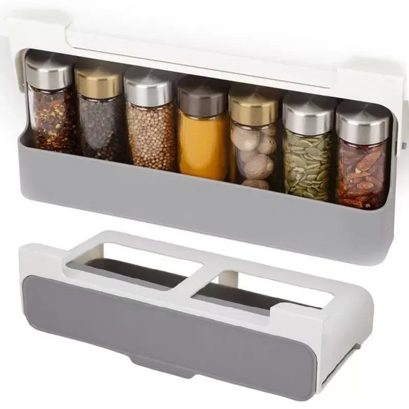 

2023 Kitchen Organizer Spice Rack Seasoning Holder Under-Shelf Drawer Spice Holder Spice Bottle Storage Kitchen Accessoriesstor