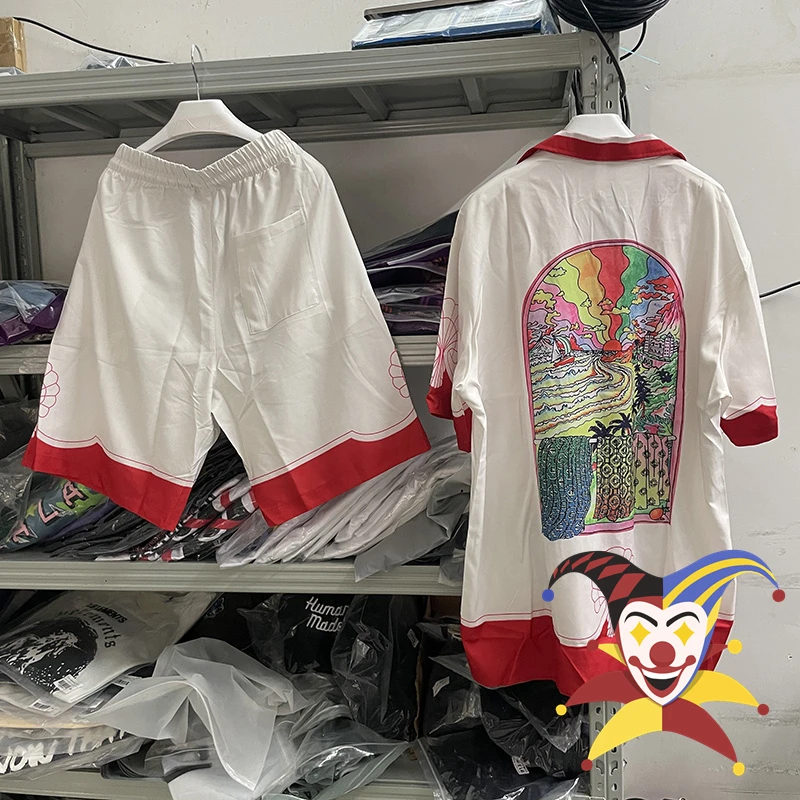 

Пляжная Гавайская футболка с красным принтом для мужчин и женщин