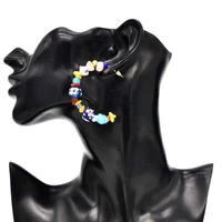 2022 new boho acrylic beads pendant earrings fashion handmade colorful stud earrings women beach party jewelry gifts wholesale