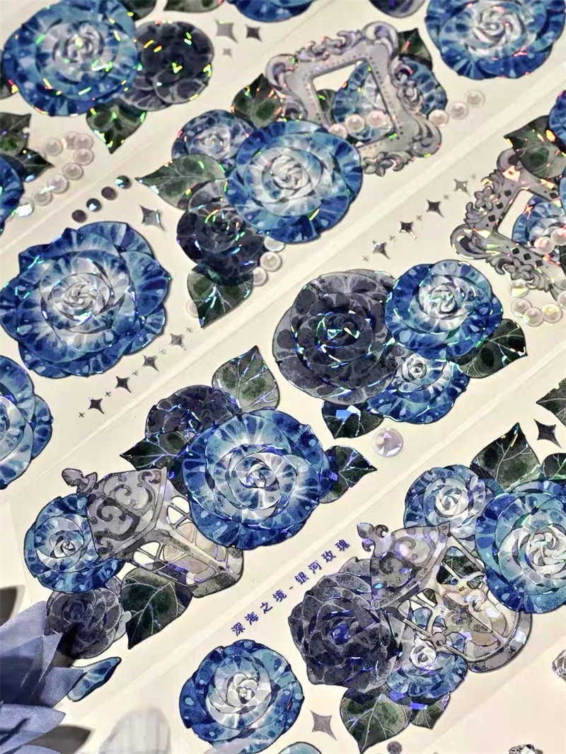 

Удивительная Галактическая Роза блестящая оболочка Raonbow PET ленты DIY Декор Скрапбукинг открытки изготовление журнал материал наклейка для планировщика