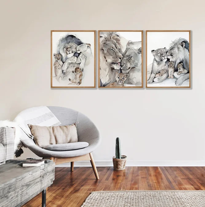 Настенный постер с изображением животных