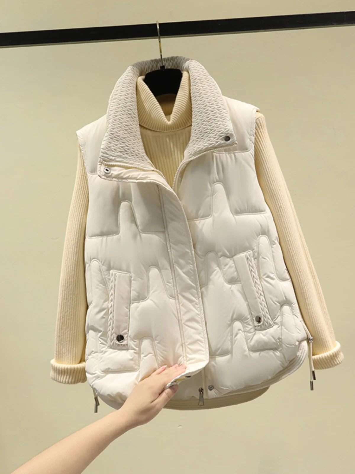 Женская одежда больших размеров корейский свободный жилет для похудения полных