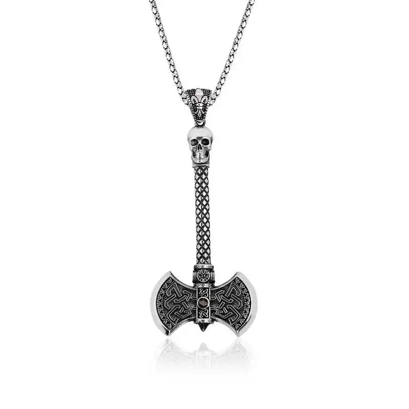 

Tevuli 925 Sterling Silver Axe Men Necklace