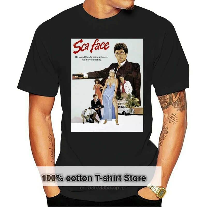 

Al Pacino Scarface 80s Film Poster Vintage Retro Unisex T Shirt B86