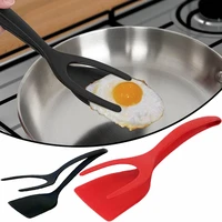 2 in 1 non stick spatula multifunctional fried steak egg turner food grade plastic cooking food clip tongs kitchen accessories