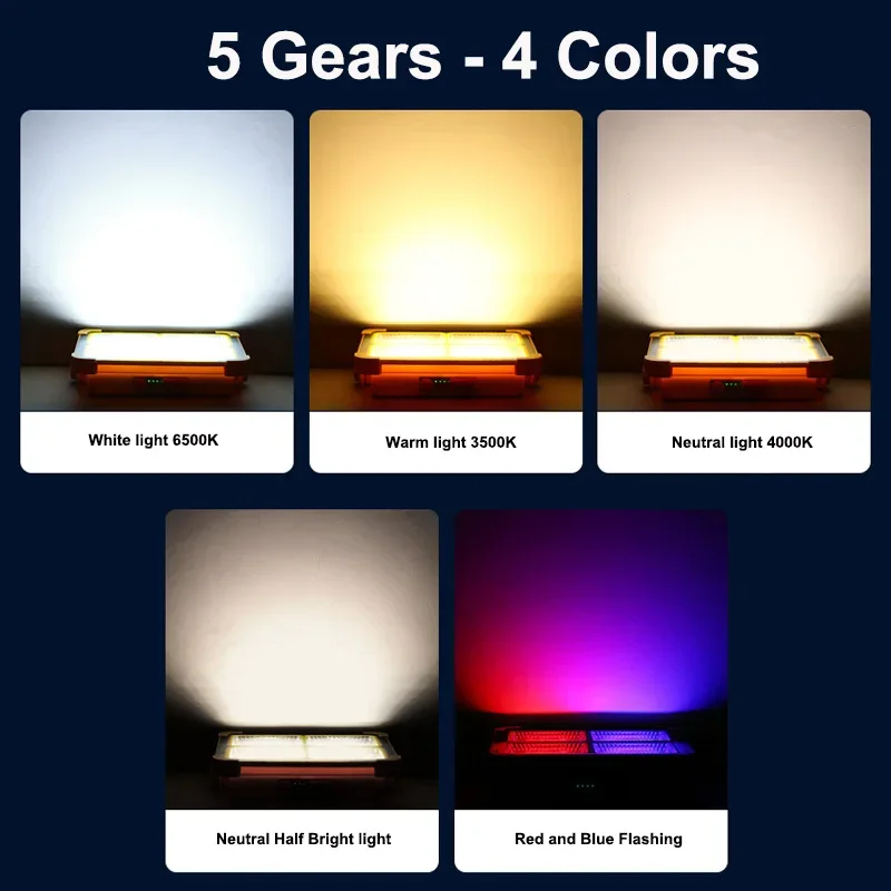 Портативный фонарь на солнечной батарее 2000 Вт