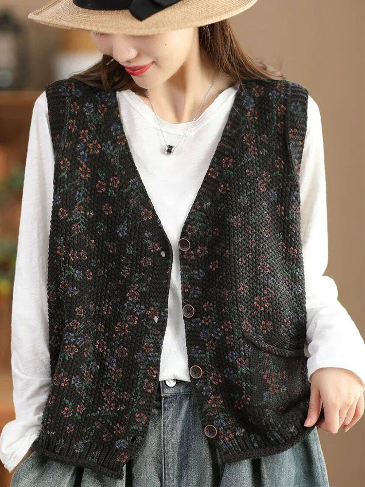 Короткий кардиган для мам среднего возраста жилет Ранняя осень трикотажный топ