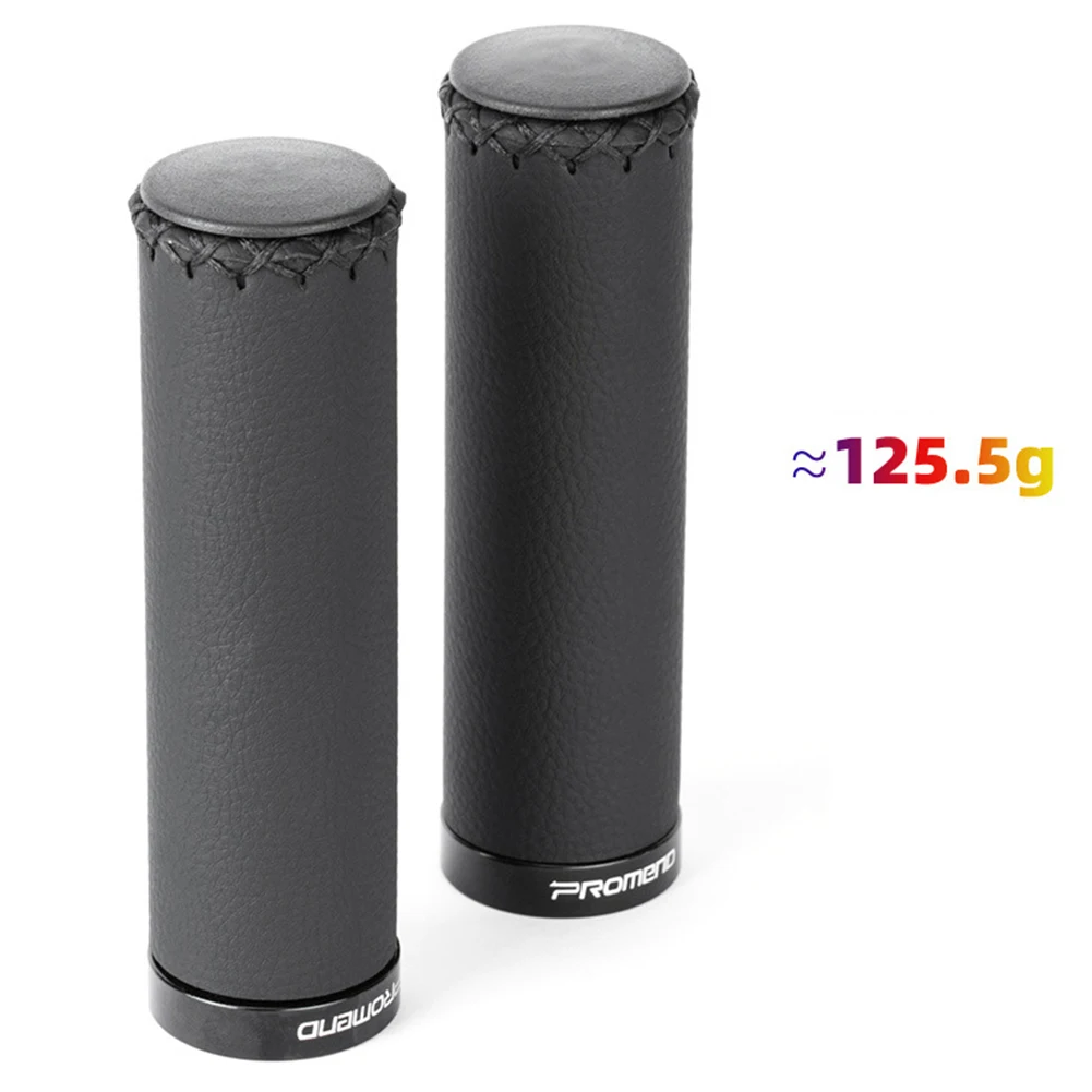 

Bicycle Handlebar Grips MTB Bike Leather Grips Screw Double Lock-On Grips Microfiber Leather With Locking Ring Gloves 115MM