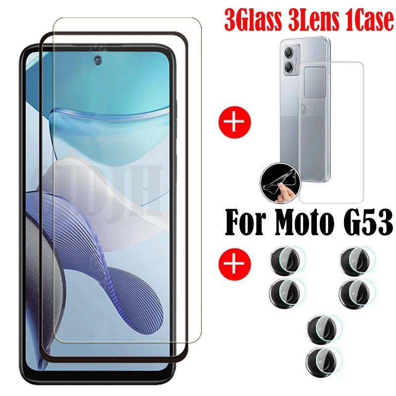 

Закаленное стекло на клеевой основе для Motorola Moto G53, Защитное стекло для Moto G53, пленка для камеры Motorola Moto G72 G22, чехол
