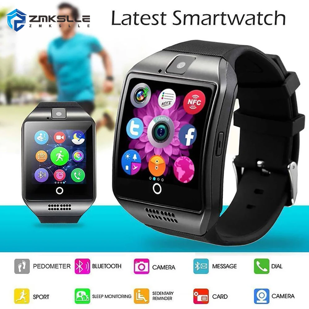 

ZMKSLLE Bluetooth Smart Watch with Camera Call Watch Music Play News Push Fitness Tracker Sports Watch Support SIM TF Card