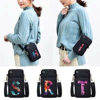 mini crossbody cell mobile phone pocket card purse small bag women shoulder bags multi functional 26 letter paint messenger bags