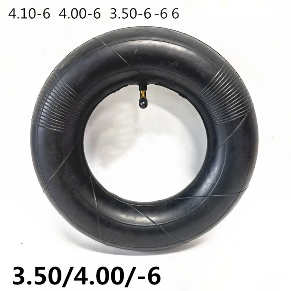 

4.10/4.00/3.50-6 Inner Tube With Bend Valve Butyl Black Rubber Inner Tire For Electric Scooter Tire Accessories