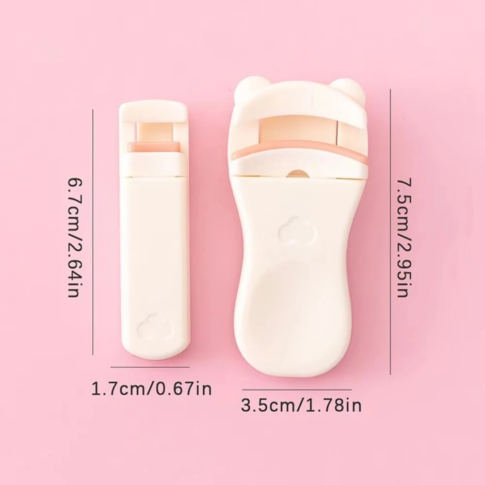 Набор из двух портативных мини-щипцов для завивки ресниц пластиковый