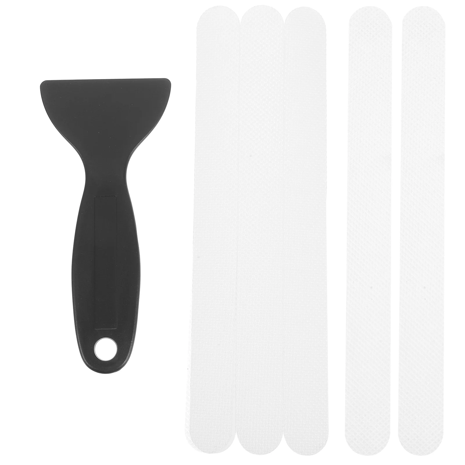 

1 Set of Anti Slip Shower Stickers Safety Bathtub Strips Adhesive Decals with Scraper