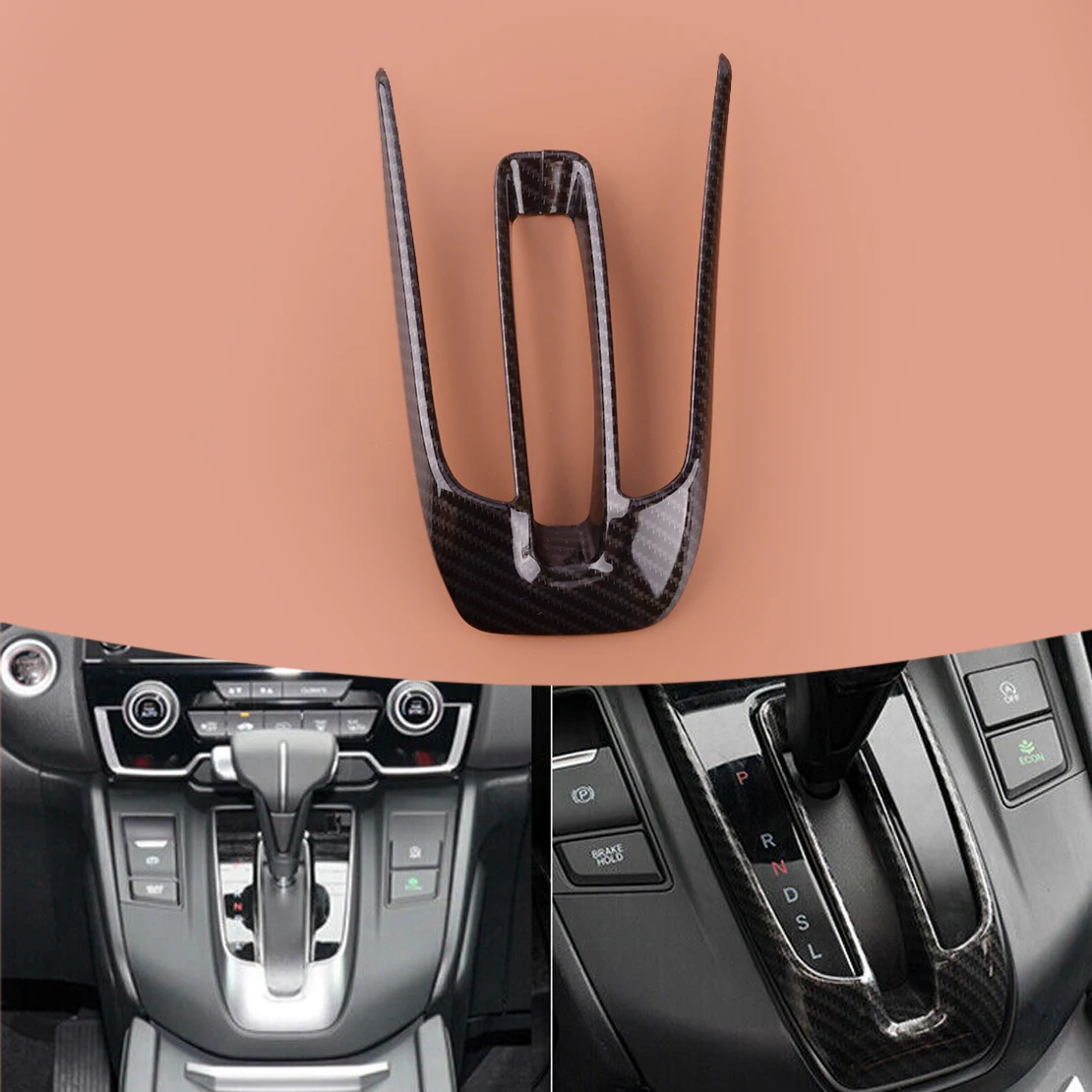 

Car Console Gear Shift Panel Decor Cover Trim Fit for Honda CRV CR-V 2017 2018 2019 2020 2021 Carbon Fiber Grain Plastic