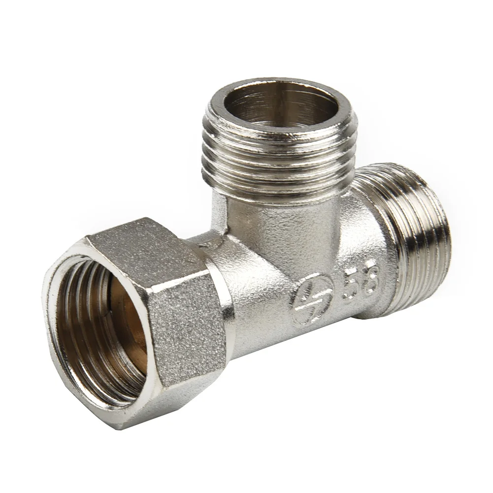 

T Shape Diverter G1/2 Three-way Device Connection Head For Bath Toilet Bidet Sprayer Shower Head Water Inlet Outlet Adapter