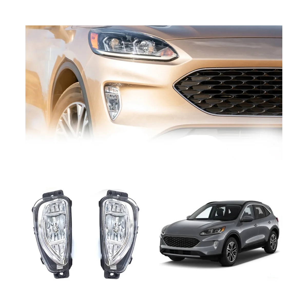 Противотуманные фары для переднего бампера Ford Escape 2021 2022