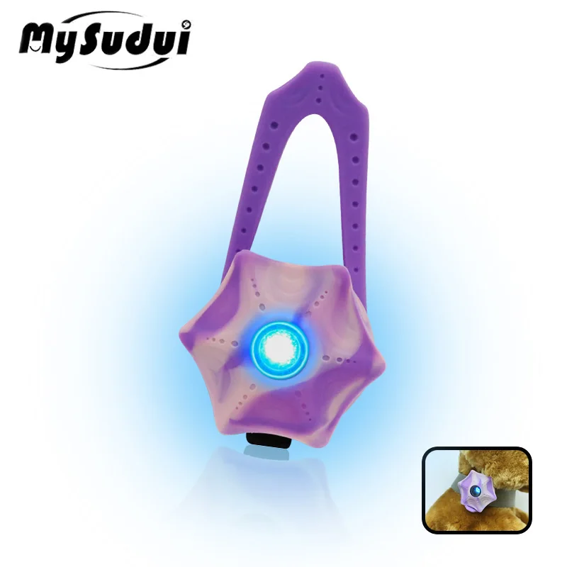 

MySudui Dog LED Lights Clip On Waterproof Dog Pet Tag for Night Walking Glow Attach to Collar Harness Anti-lost USB Rechargeable