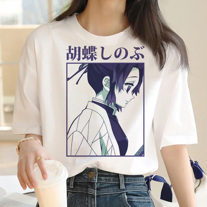 

Мужская Повседневная футболка y2k аниме 2022 с изображением рассекающего демонов шинобу, одежда для пары, уличная одежда