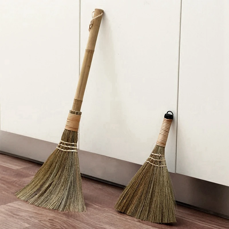 

Handmade Sweeping Broom For Household Duster Cleaning Tool Useful Straw Braided Home Cleaning Broom