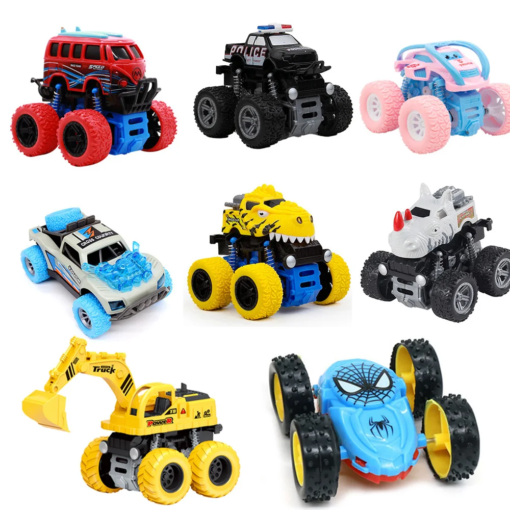 

Монстр-Трак с большим колесом, переворачивающийся на 360 градусов автомобиль, Инерционная модель внедорожника с фрикционным приводом, трюко...