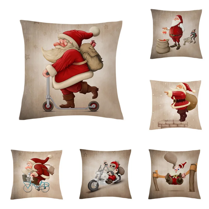 Рождественский чехол для подушки милый креативный мультяшный 45x45 украшение