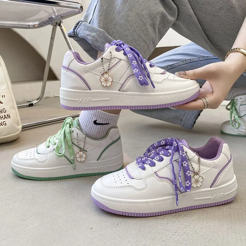 2023 Spring New Women's Shoes Versatile Sports Thick Sole Shoes Female Student Casual Shoes