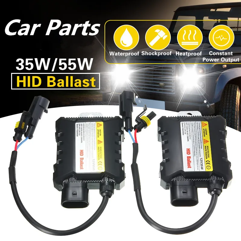 

2Pcs 12V Hid Xenon Ballast 35W/55W Digital Slim Hid Ballast Ignition Electronic Ballast For H1 H3 H3C H4-1 H4-2 H7 H8 9005 9006