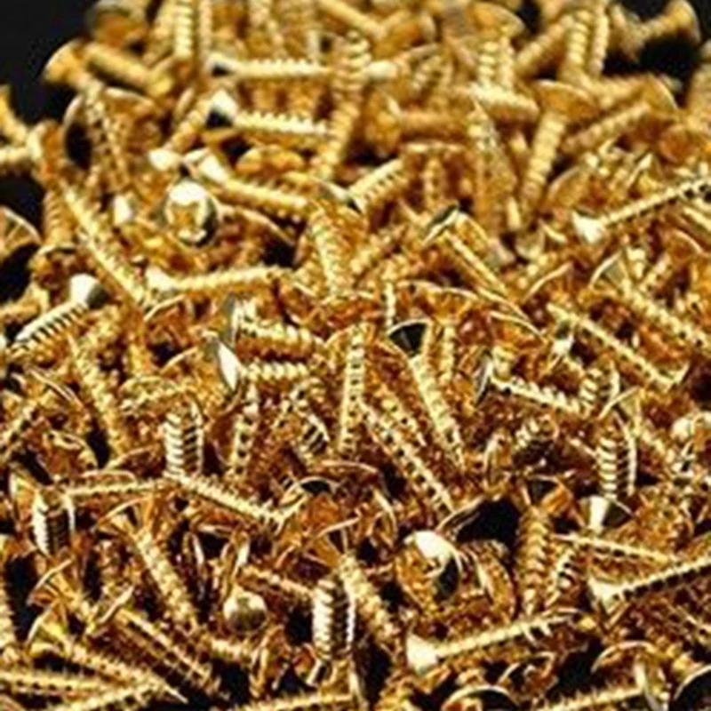 

90Pcs New Gold Pickguard Screws For Fender Strat/Tele Electric Guitar Bass