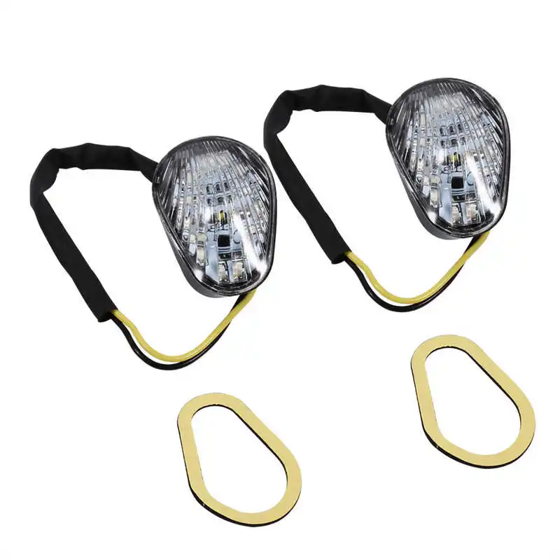 

1 Pair Motorcycle LED Turn Signal Light 12V Amber Indicator Light Flush Mount For Yamaha YZF R1 R6 R6S