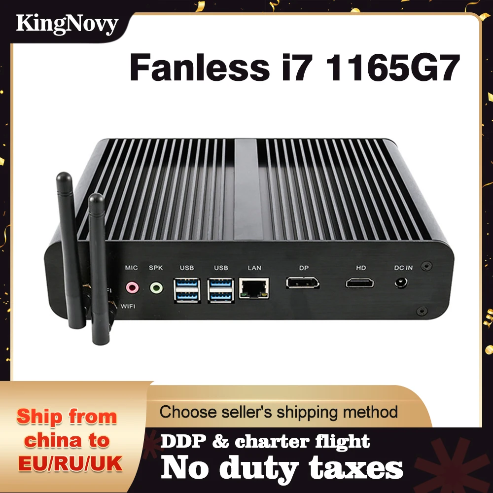 

2022 New 11th Gen Fanless Mini PC Intel Core i7 1165G7 10710U Gaming PC Micro Desktop Computer NUC 4K HTPC 2*DDR4 M.2 PCIe SSD