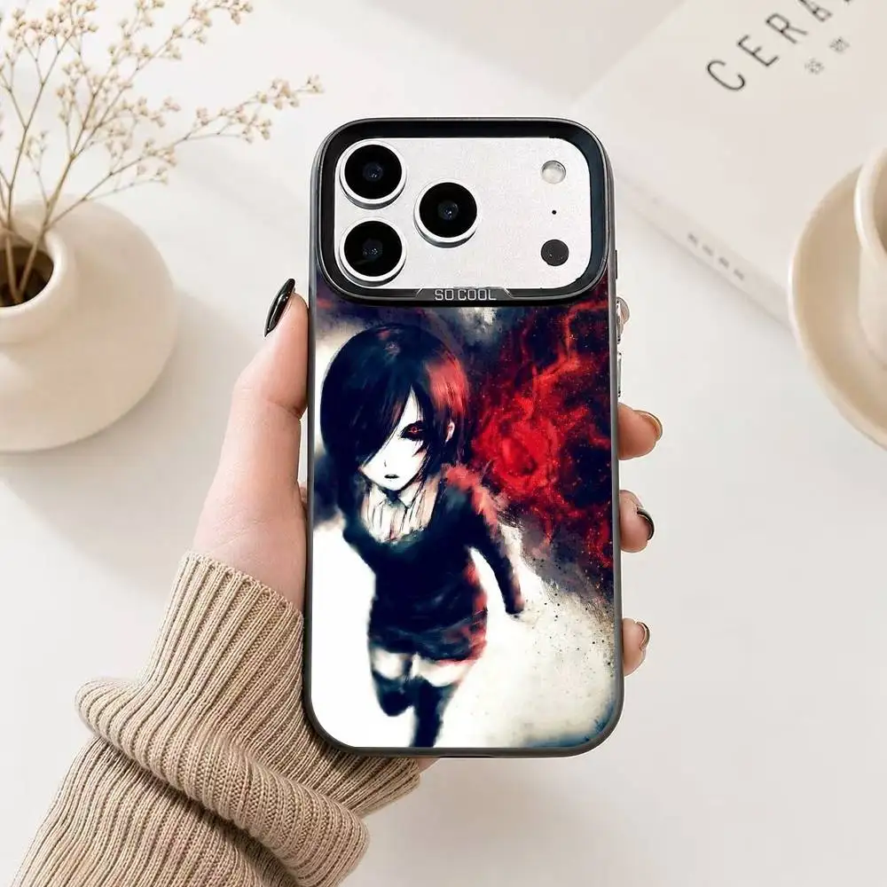 Фото Чехол для телефона Tokyo Ghoul Kirishima Touka (аниме) для iPhone 17, 16, 15, 14, 13, 12, 11 Plus, Pro Max, XS, цветной, серебристо-черный №5