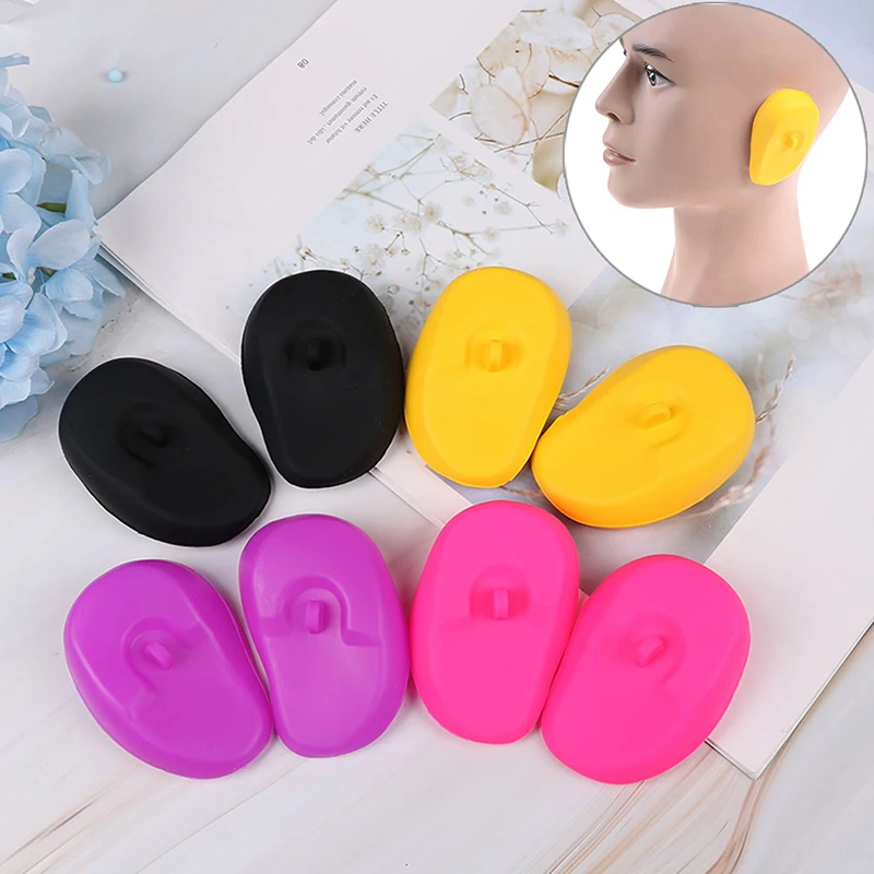 

1 Pair Hair Coloring Ear Protector Cover Caps Shower Waterproof Ear Cover Pretty Pro Hair Salon Perm Earmuffs