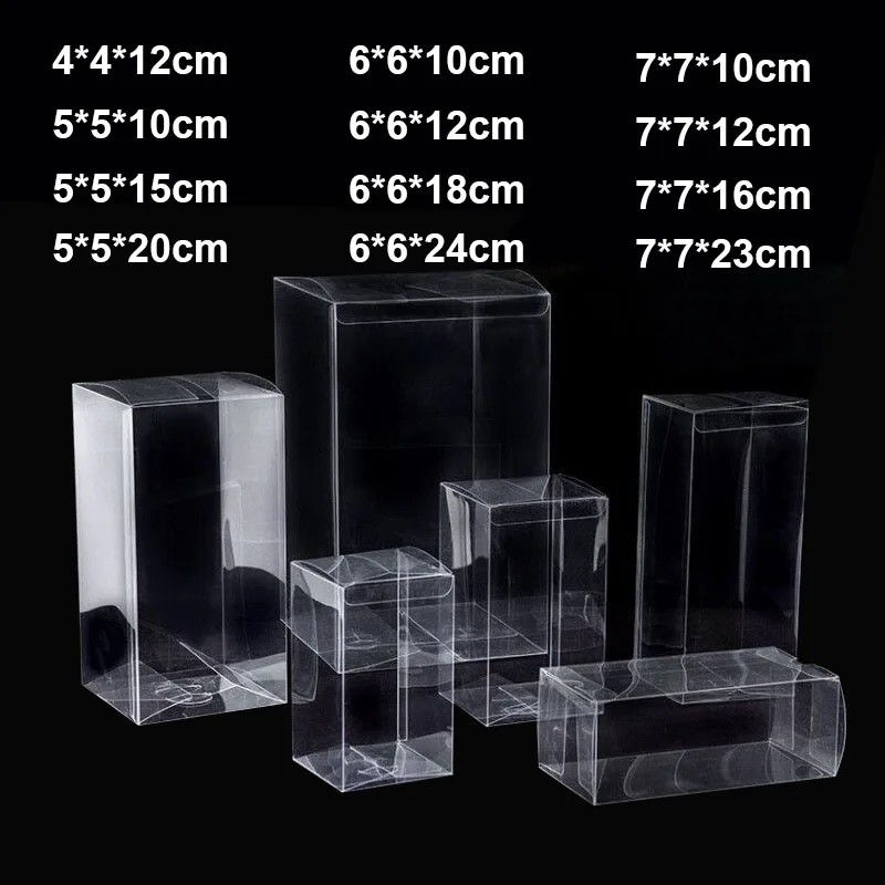 Rectangle Packaging Wedding/christmas Favors Cake Chocolate Candy Toys Model Storage Transparent Gift Boxes