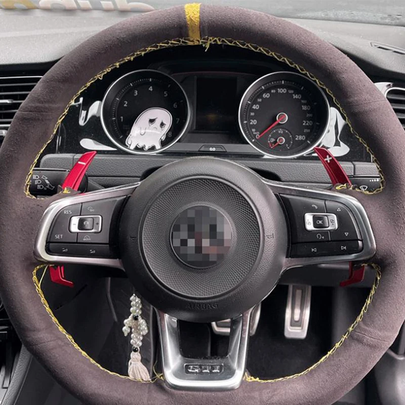 

Car Aluminum Alloy Steering Wheel Shift Paddle Extension For VW Golf 7 R GTI Scirocco POLO MK7 Tiguan Rline 2019 Auto Accessorie