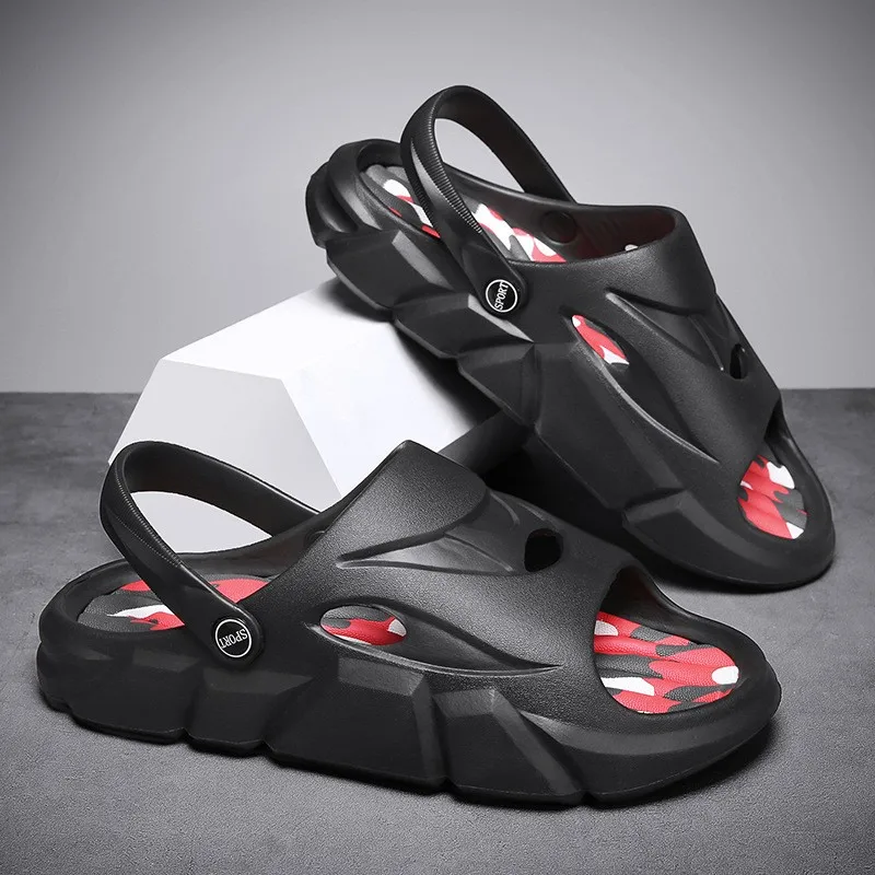 Сандалии мужские летние на очень толстой подошве мягкие повседневные сланцы Эва