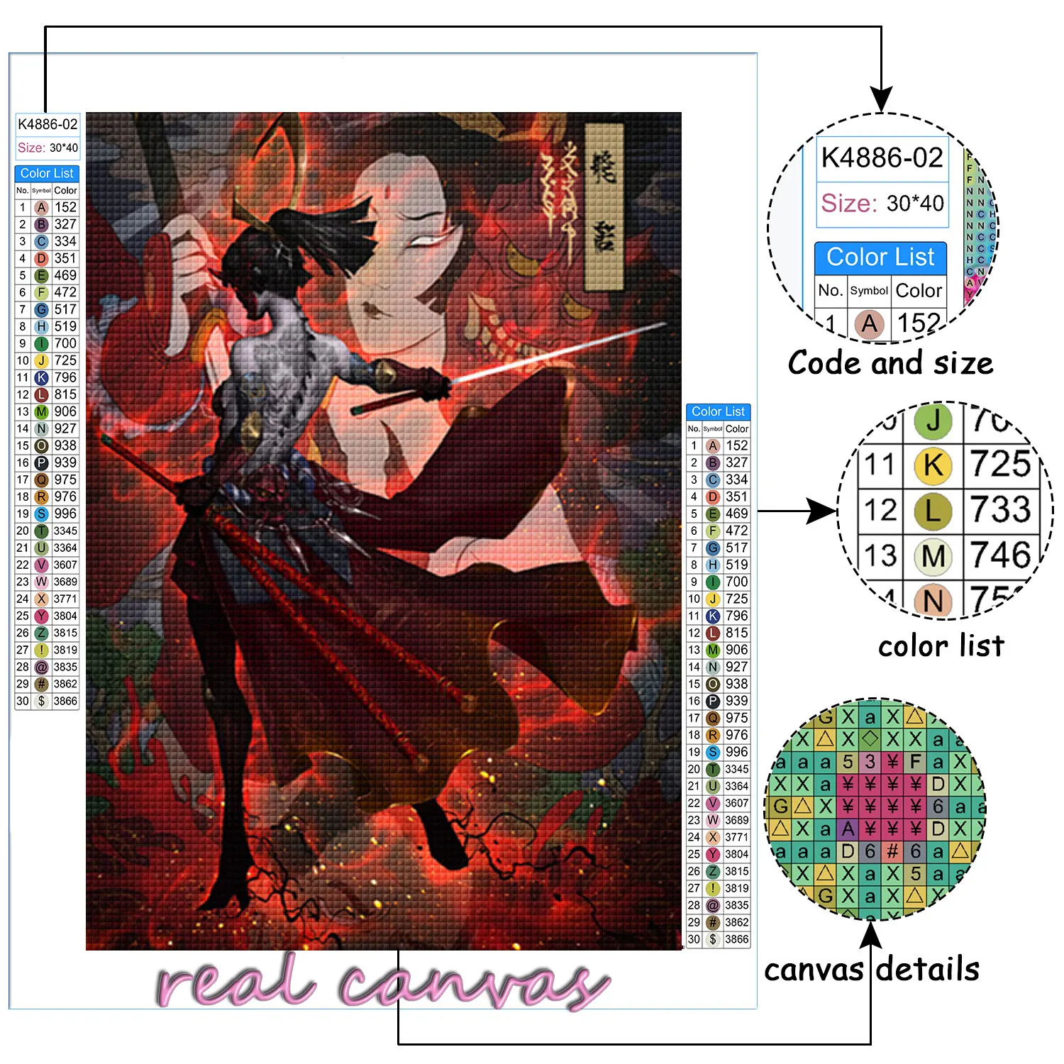 Современная иллюстрация самурая и фантазия Самурай из светлого тумана 5D DIY