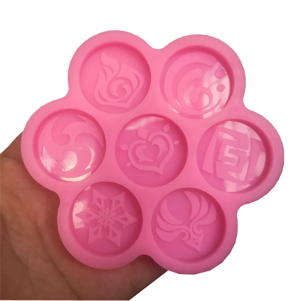 

Genshin God Eye Accessories Cake Chocolate Mold DIY Earring Polymer Clay Epoxy Resin Jewelries Making Tools Kitchen Accessories